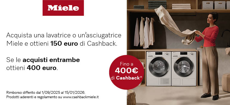 Promo: Miele Lavaggio: fino a 400€ di rimborso